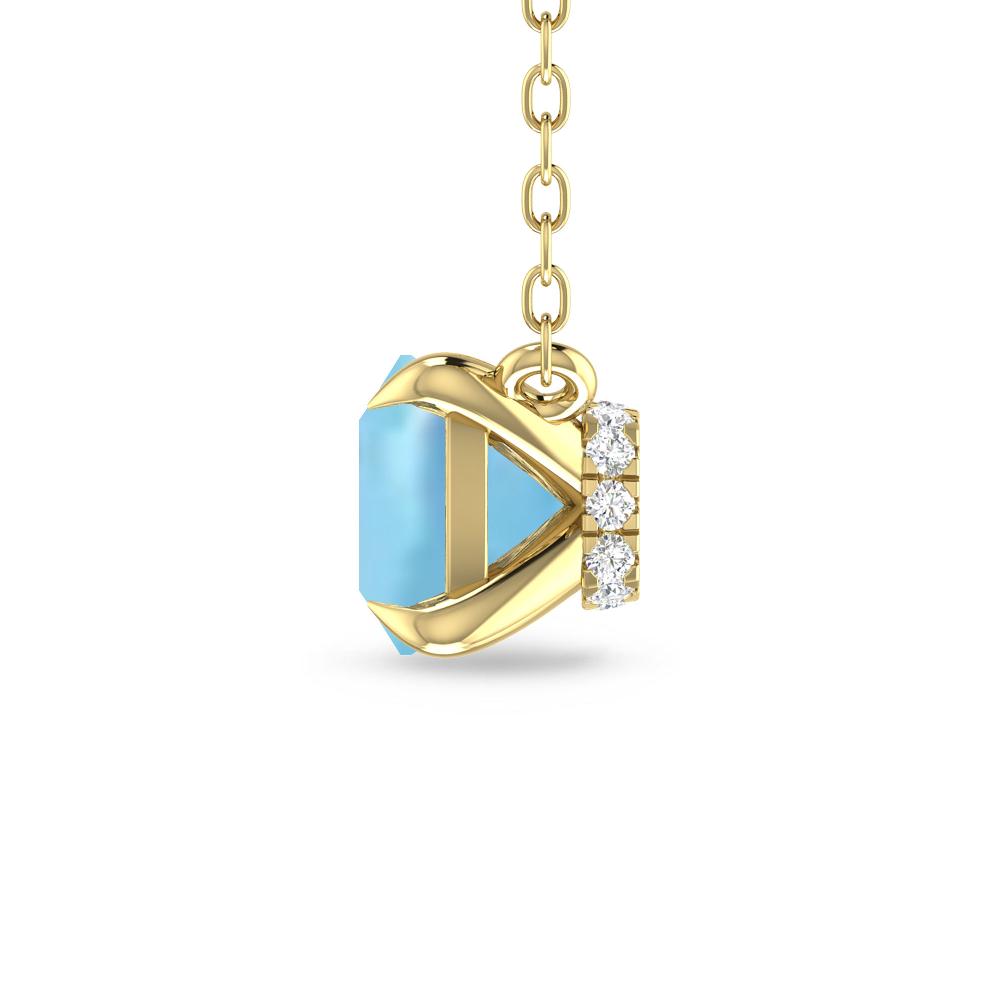 Yellow Gold - Aquamarine