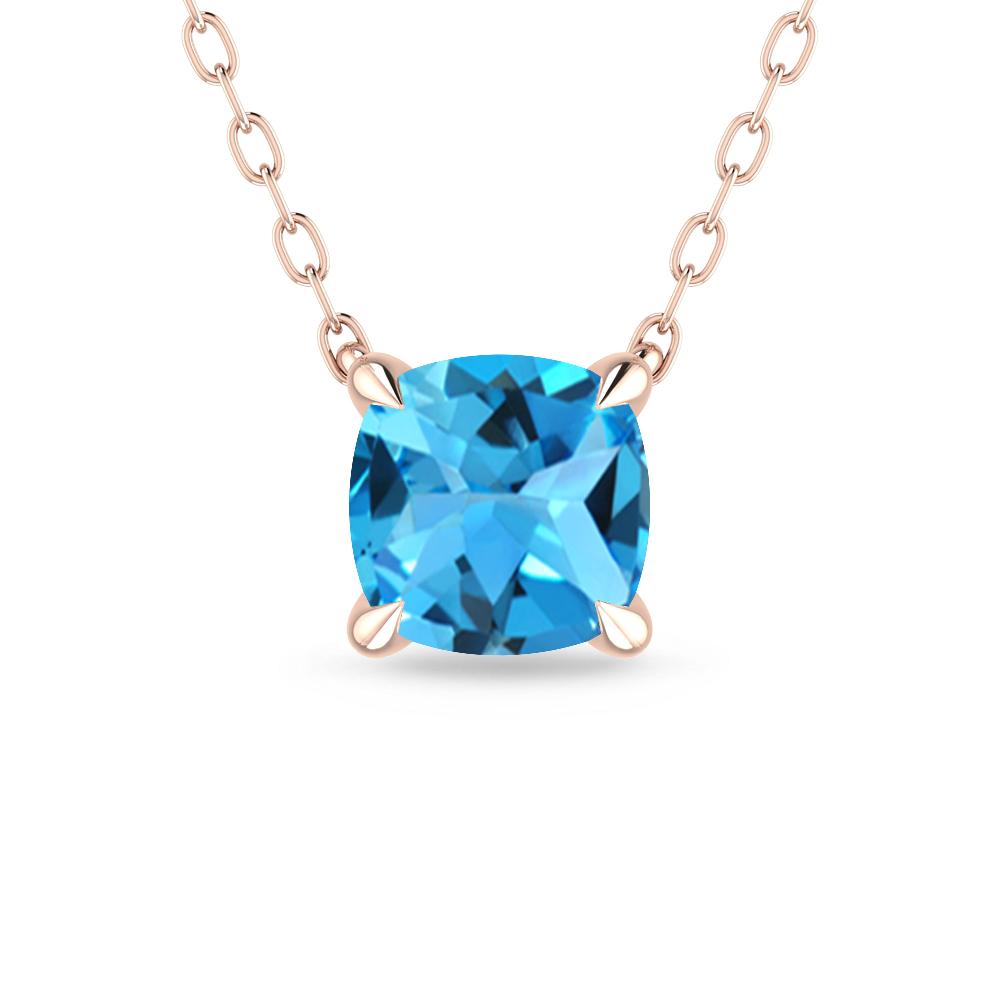 Rose Gold - Blue Topaz