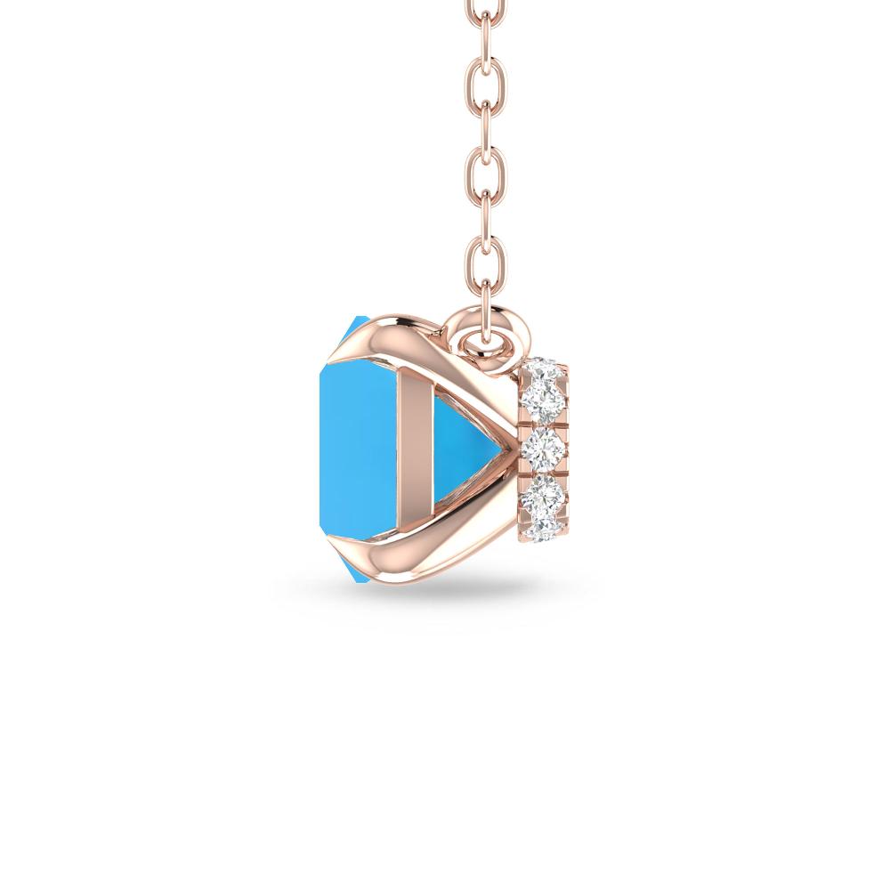 Rose Gold - Blue Topaz