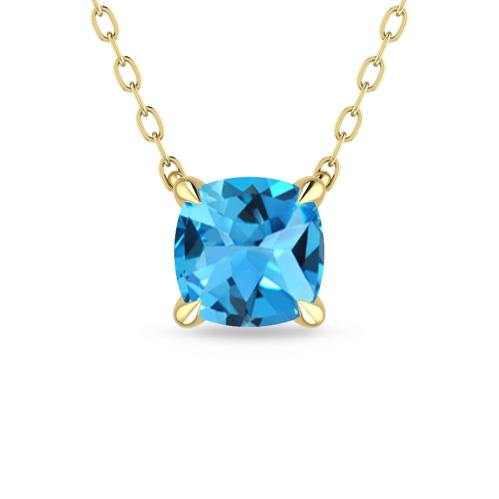 Yellow Gold - Blue Topaz