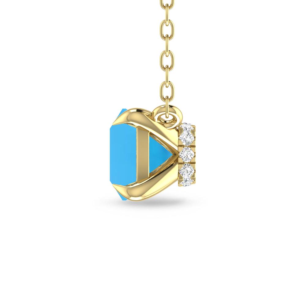 Yellow Gold - Blue Topaz