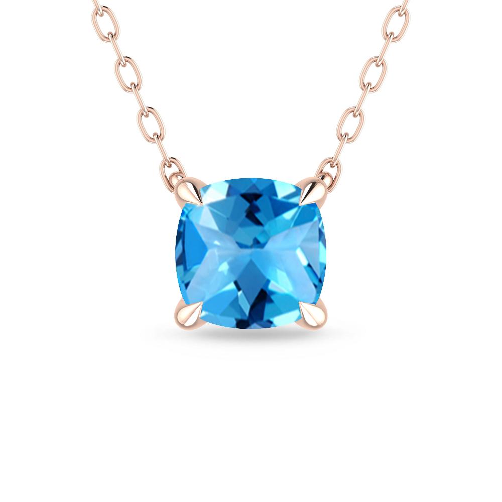 Rose Gold - Blue Topaz