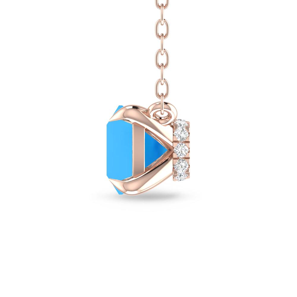 Rose Gold - Blue Topaz