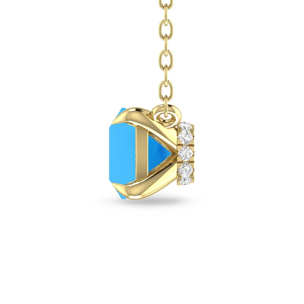 Yellow Gold - Blue Topaz