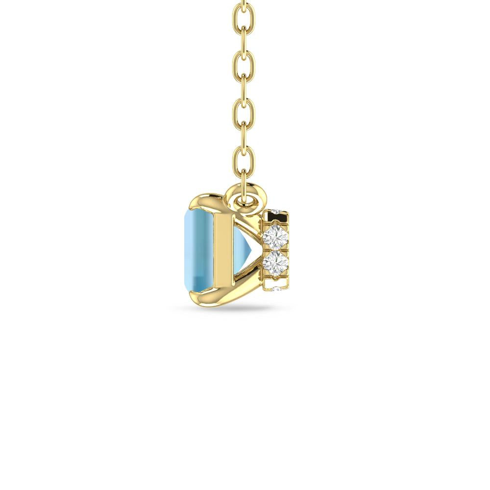 Yellow Gold - Aquamarine