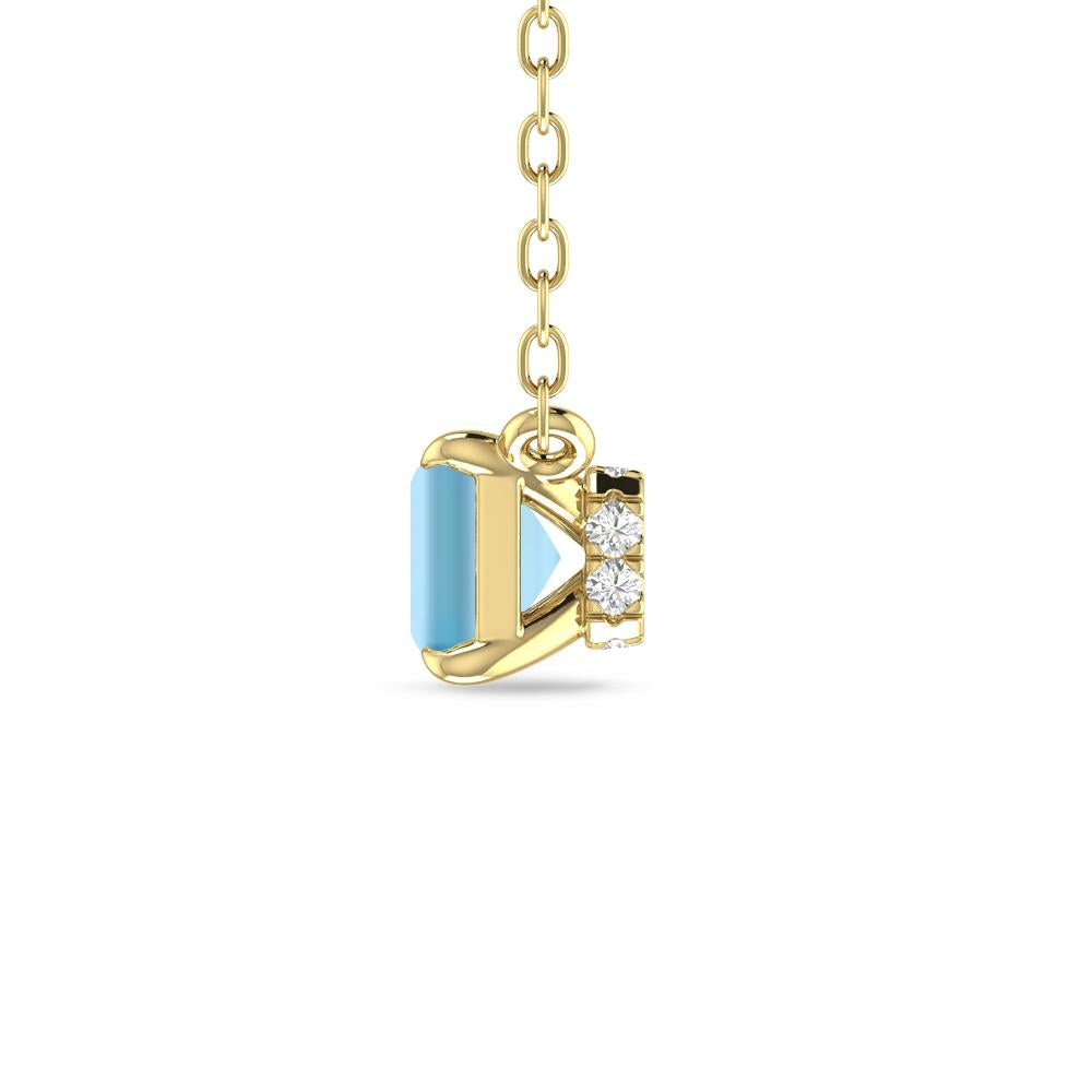 Yellow Gold - Aquamarine