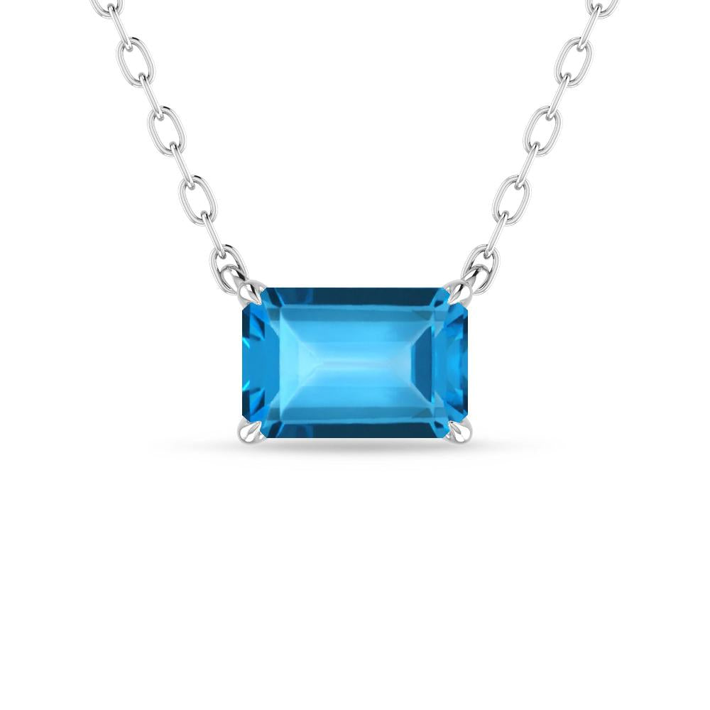 White Gold - Blue Topaz