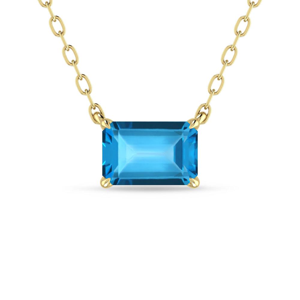 Yellow Gold - Blue Topaz