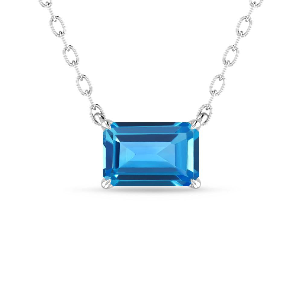 White Gold - Blue Topaz