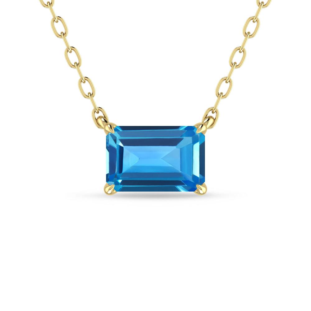 Yellow Gold - Blue Topaz