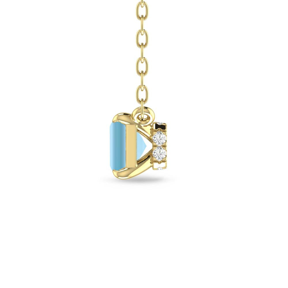 Yellow Gold - Aquamarine