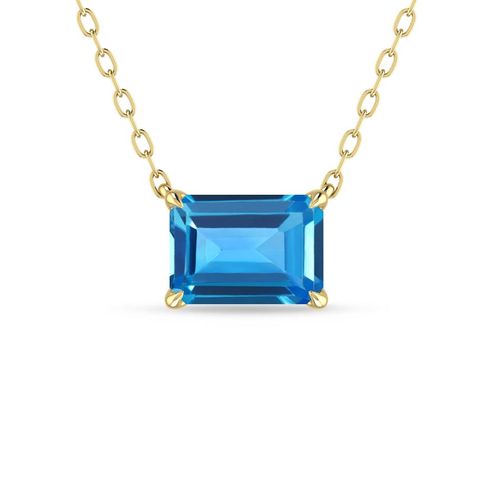 Yellow Gold - Blue Topaz