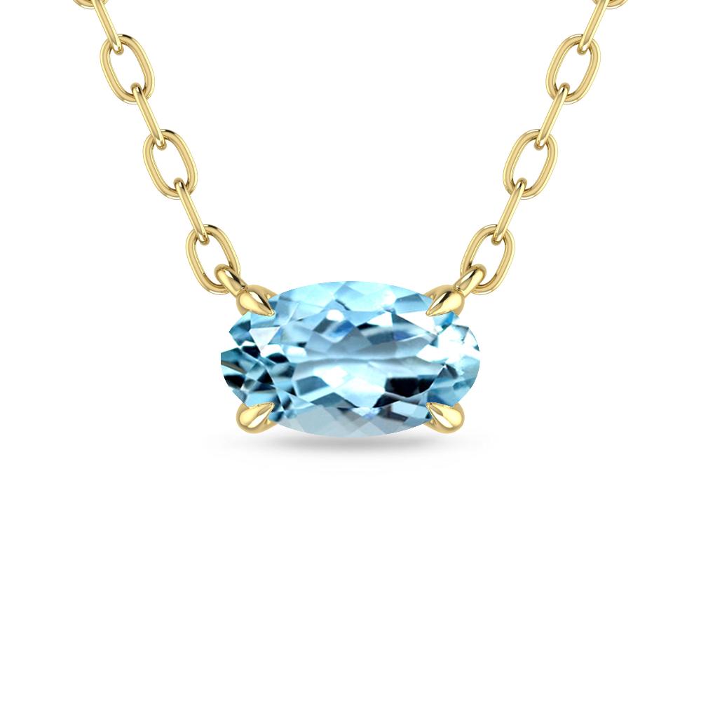 Yellow Gold - Aquamarine