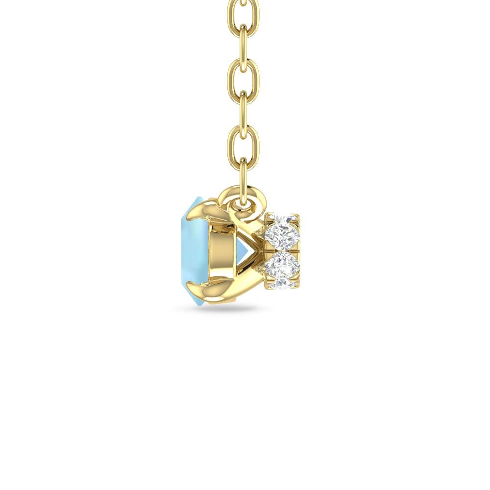 Yellow Gold - Aquamarine