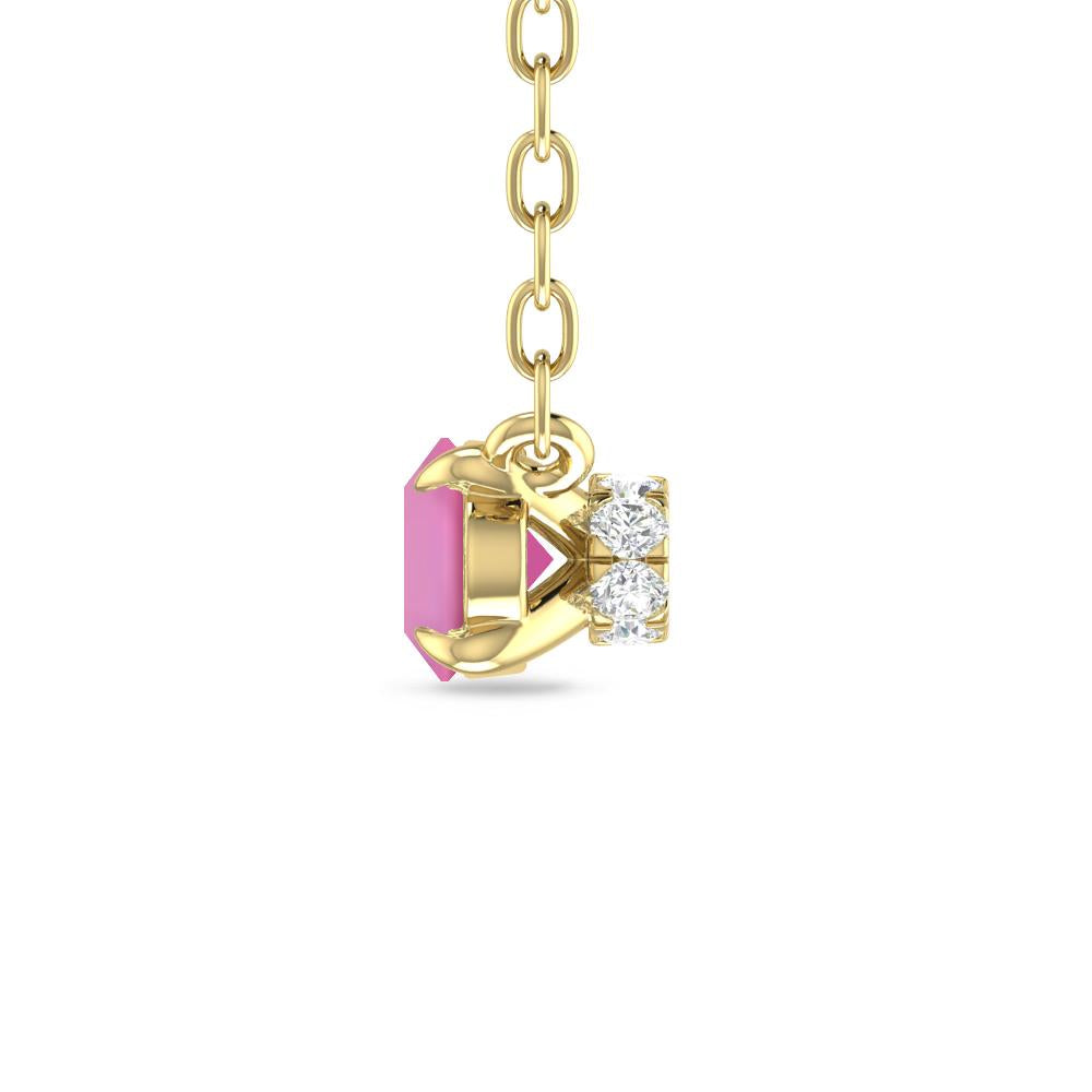 Yellow Gold - Pink Tourmaline