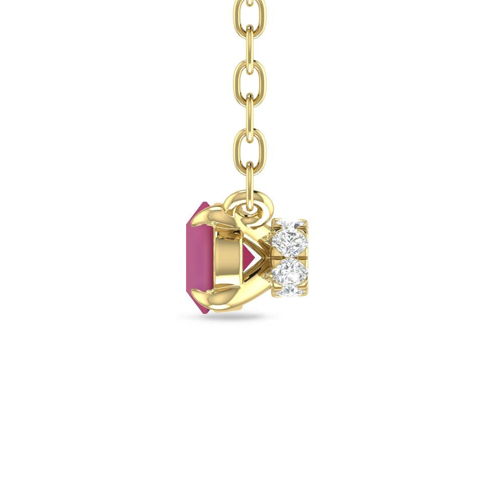 Yellow Gold - Pink Tourmaline