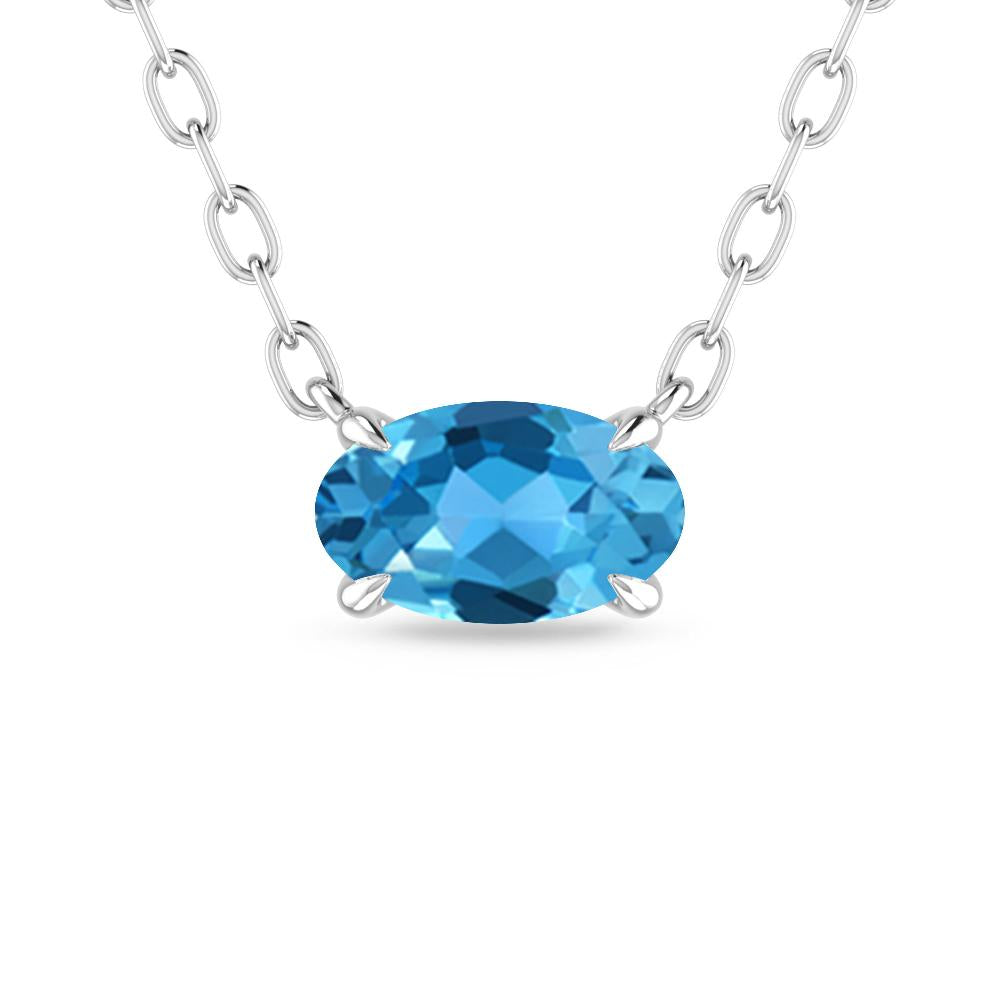 White Gold - Blue Topaz