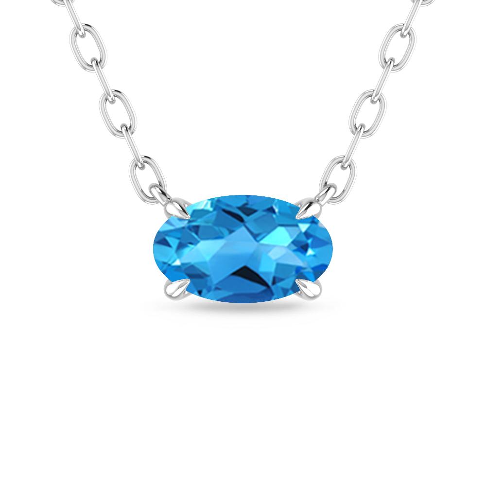 White Gold - Blue Topaz