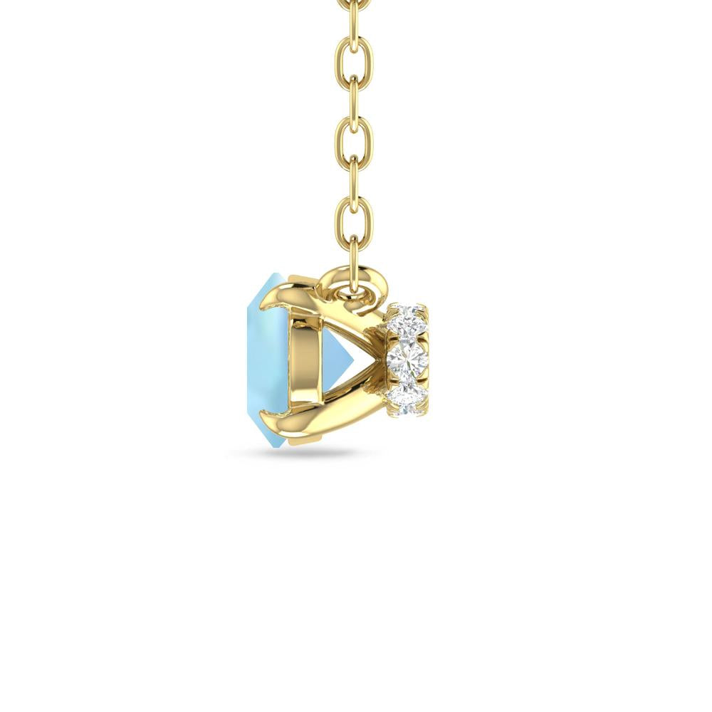 Yellow Gold - Aquamarine