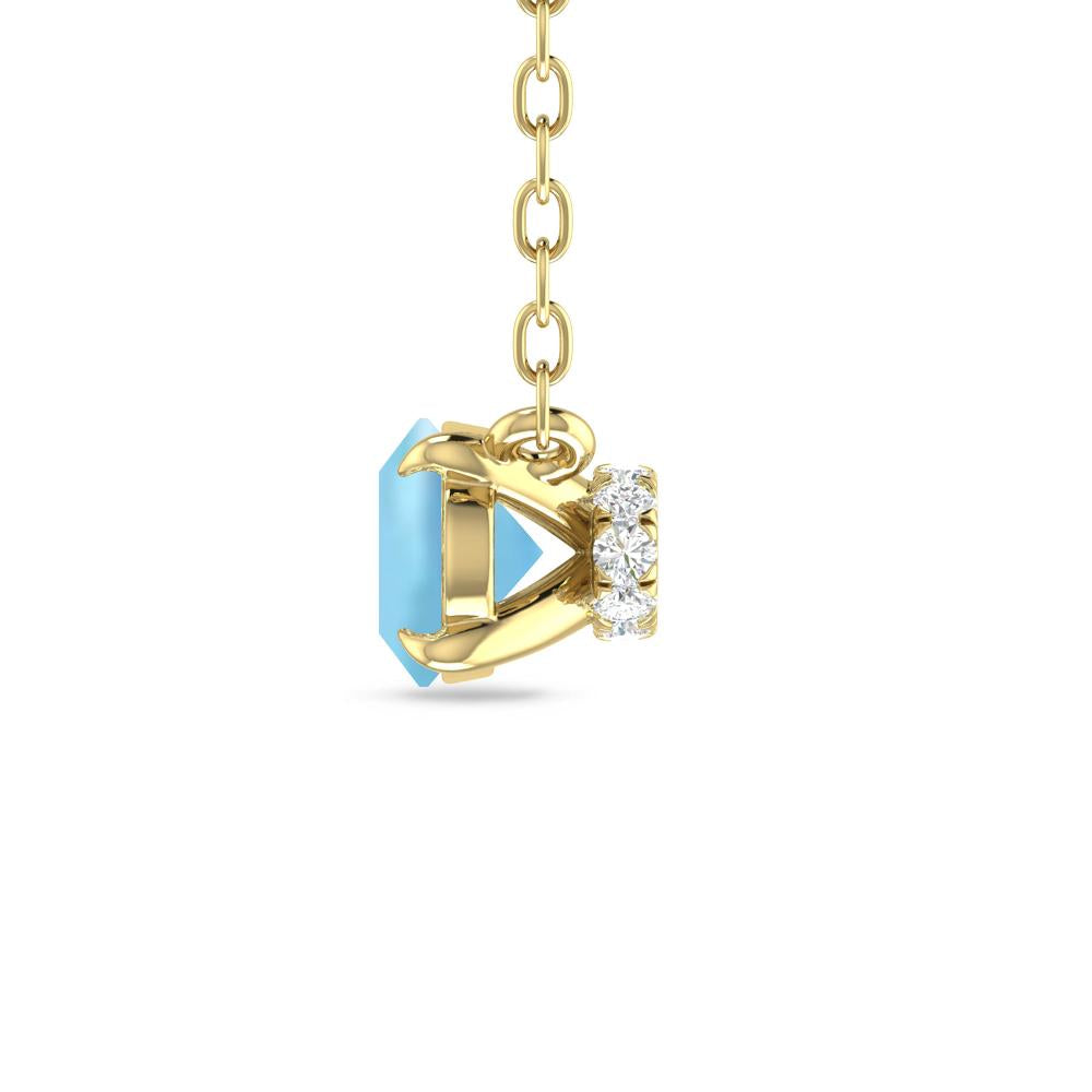 Yellow Gold - Aquamarine