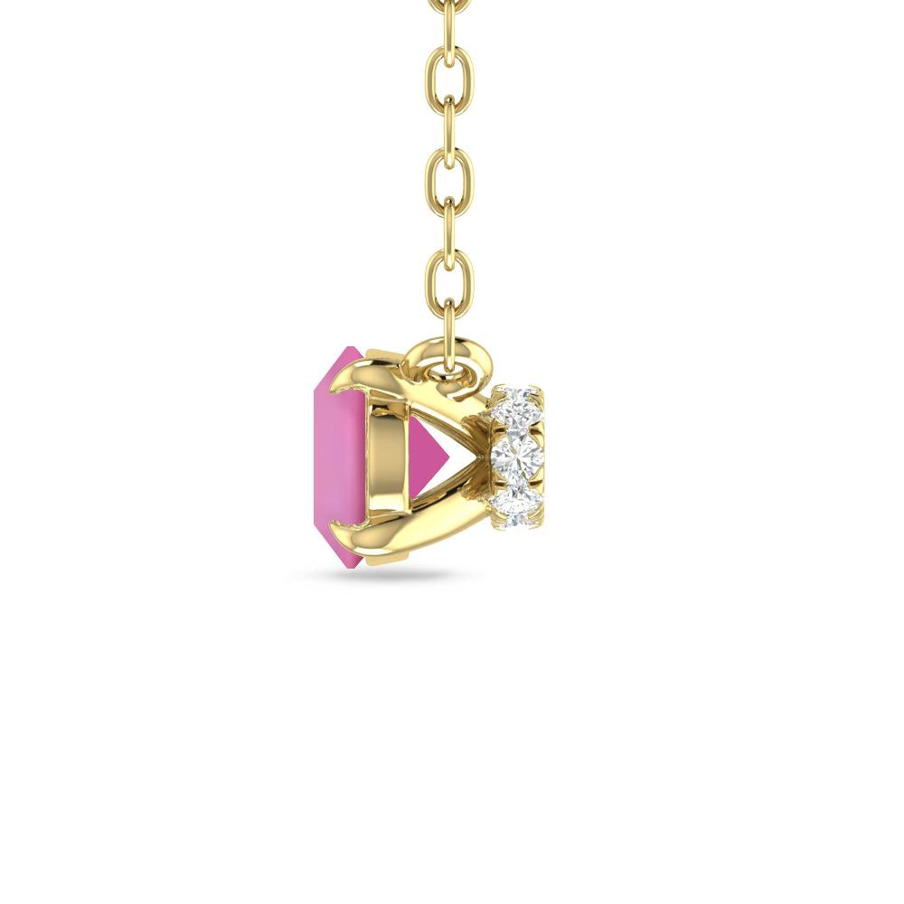 Yellow Gold - Pink Tourmaline