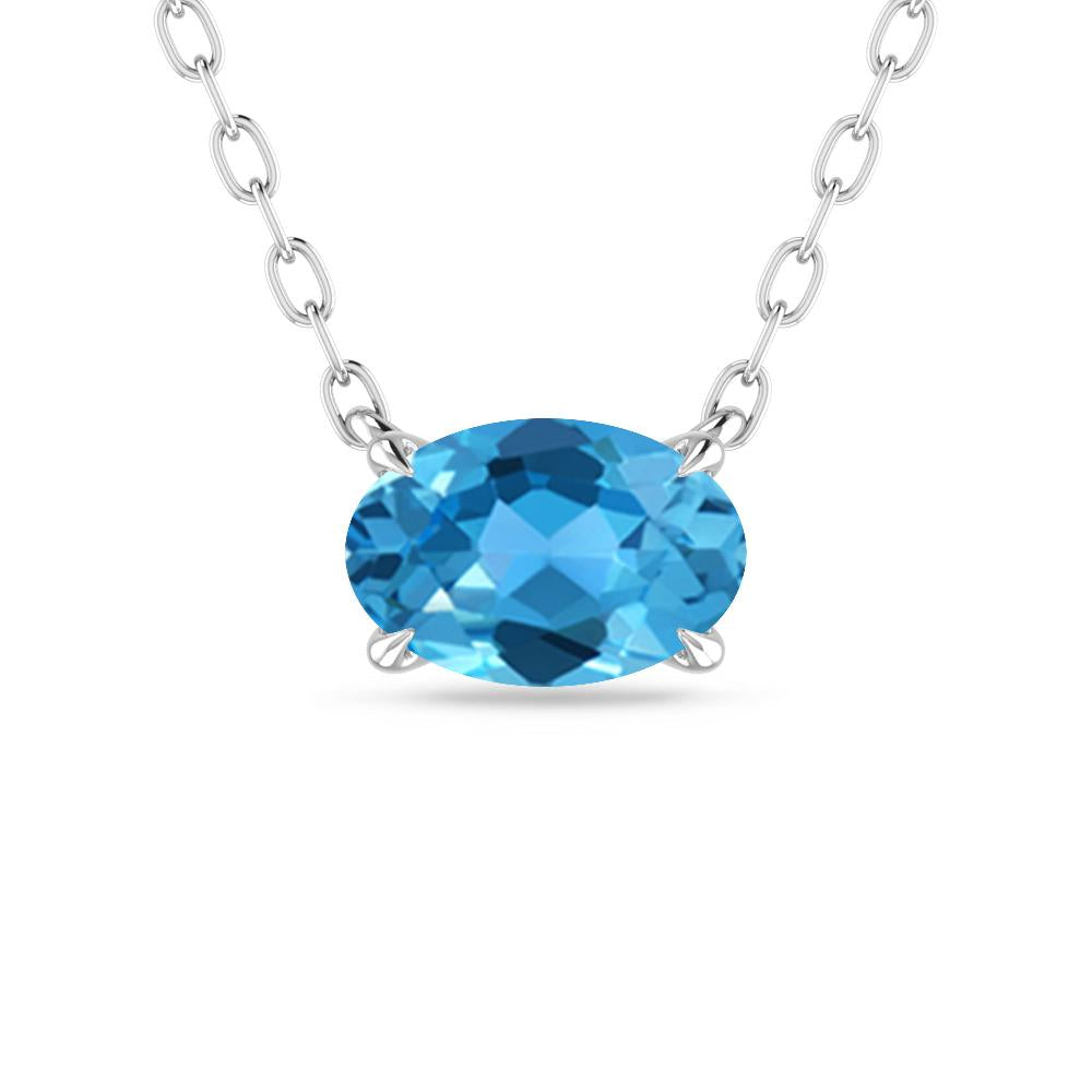 White Gold - Blue Topaz