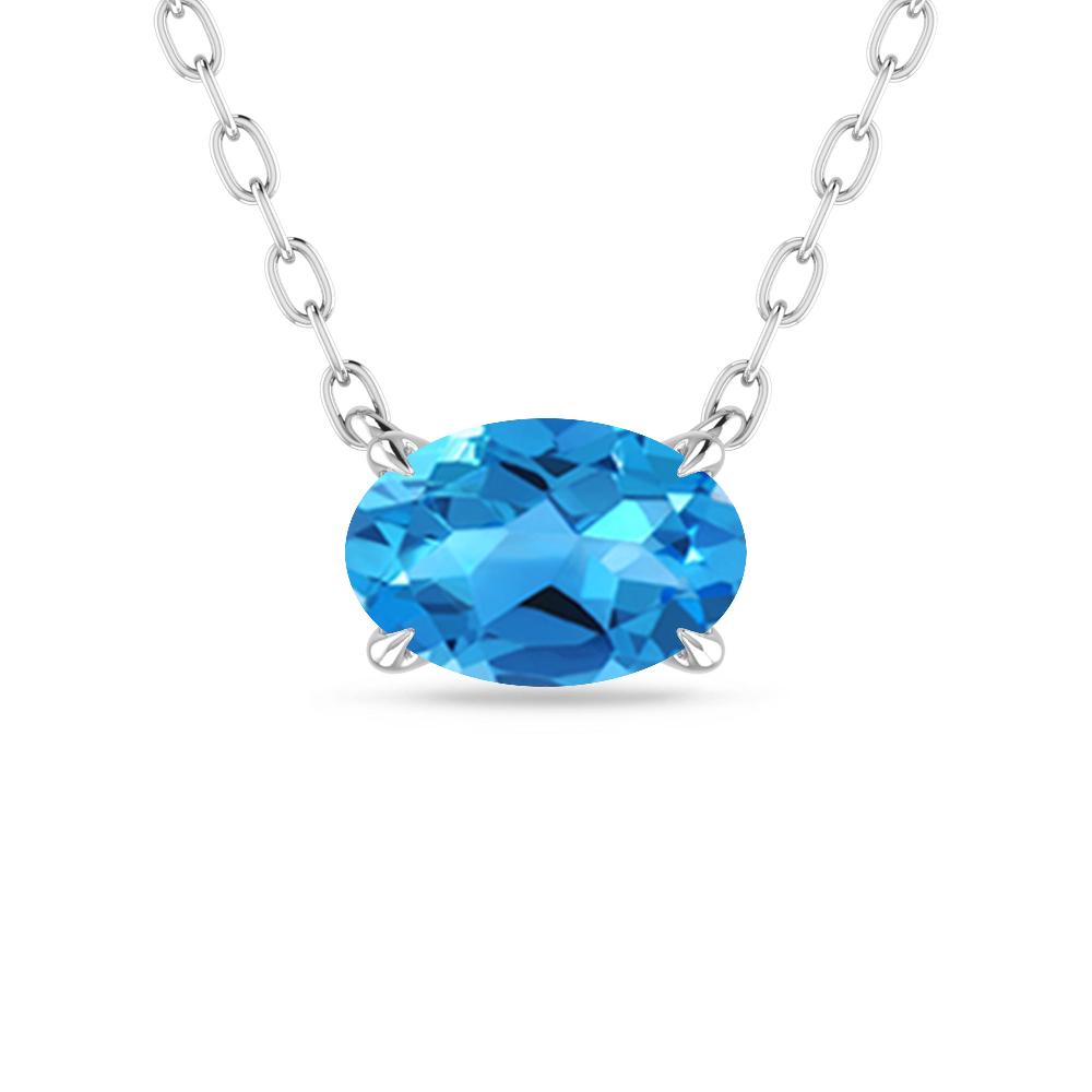 White Gold - Blue Topaz