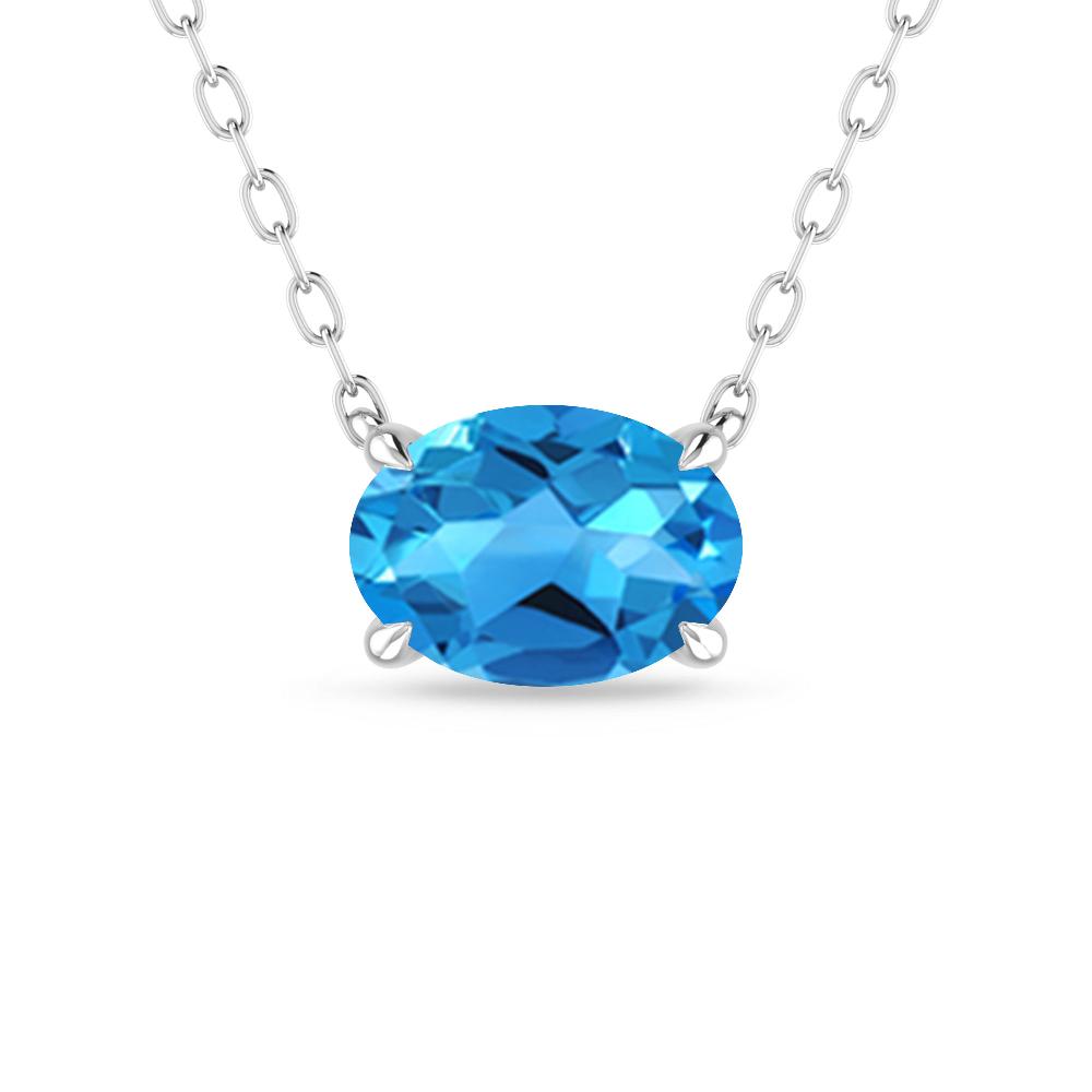 White Gold - Blue Topaz