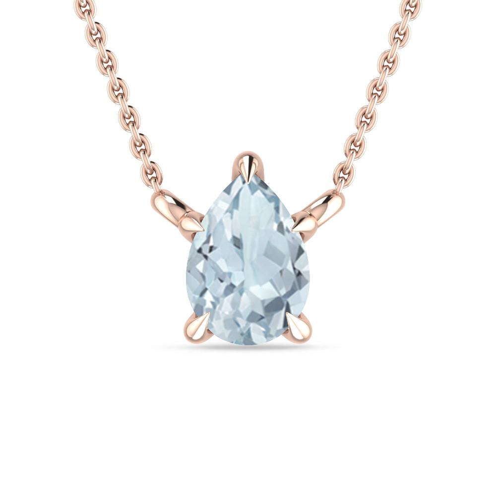 Rose Gold - Aquamarine