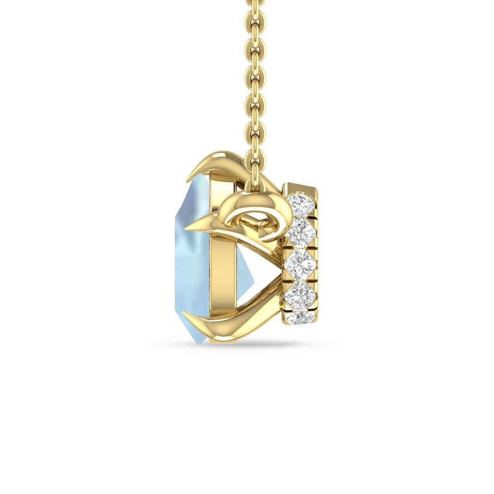 Yellow Gold - Aquamarine