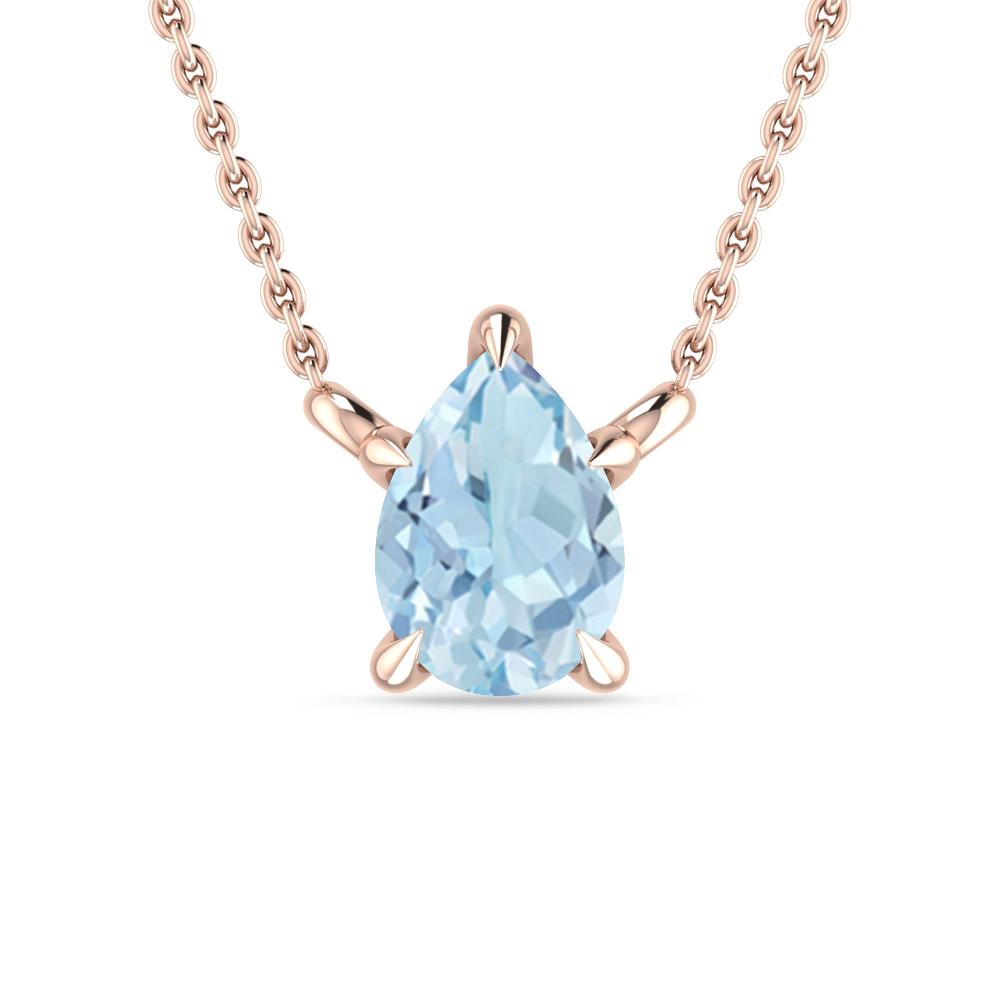 Rose Gold - Aquamarine