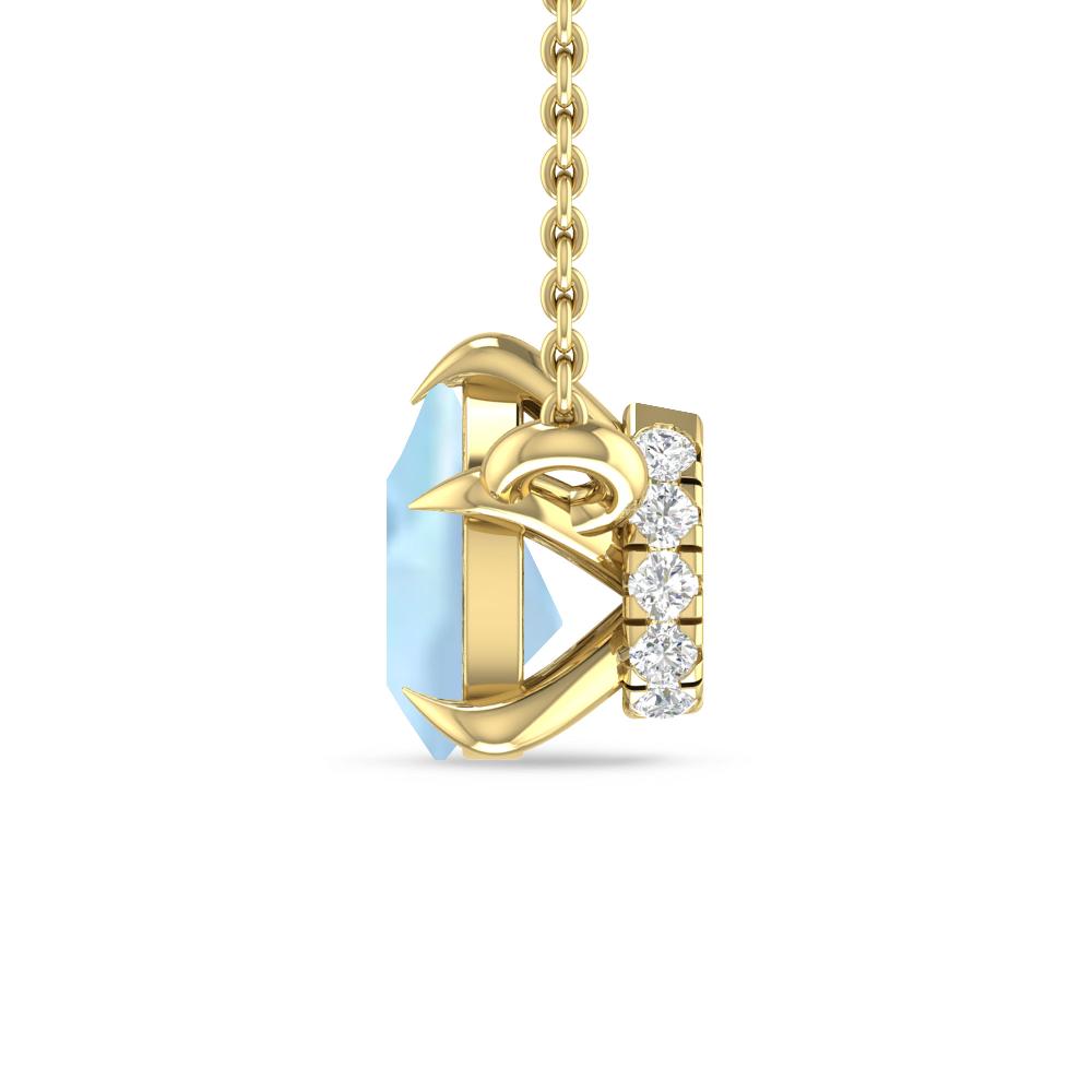 Yellow Gold - Aquamarine