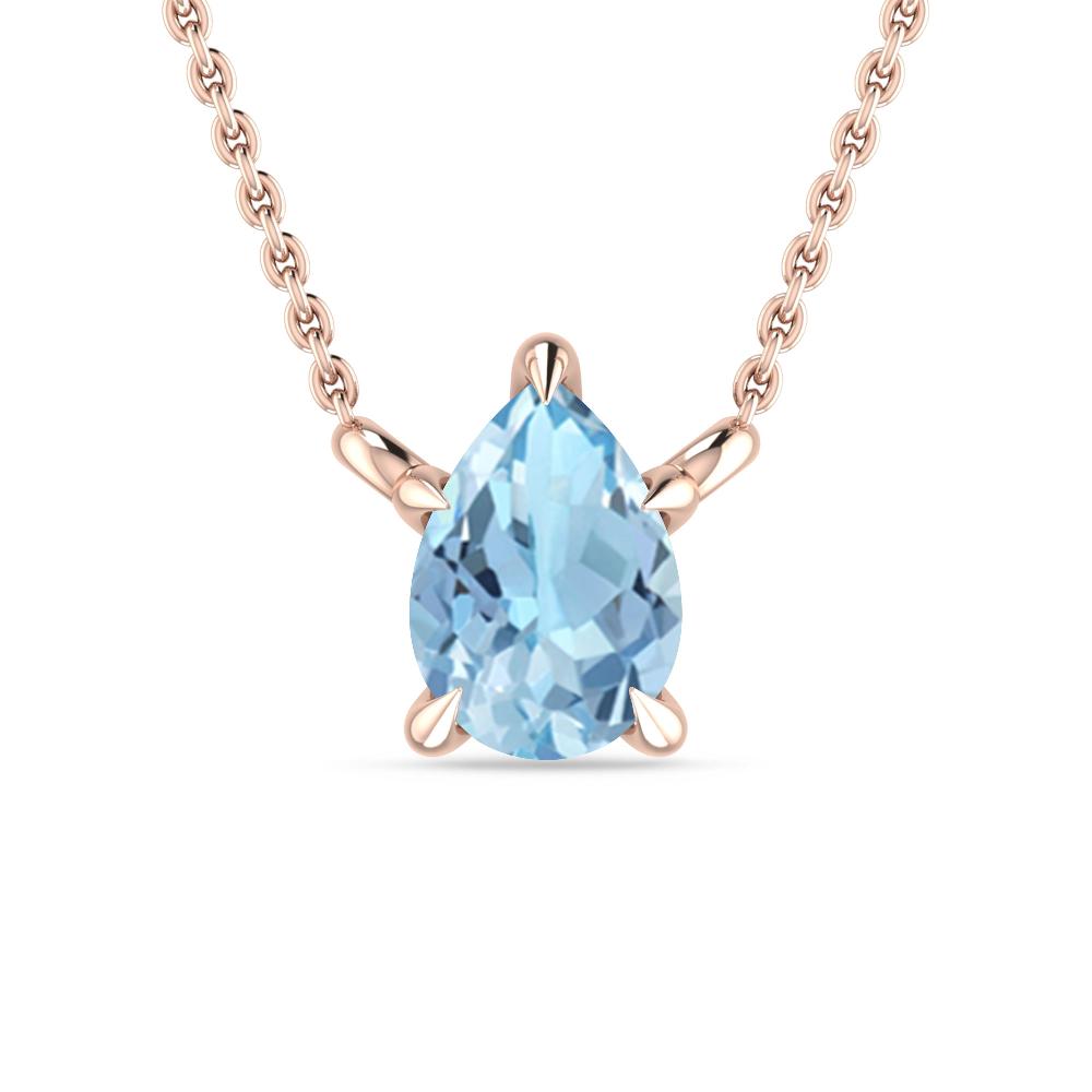 Rose Gold - Aquamarine