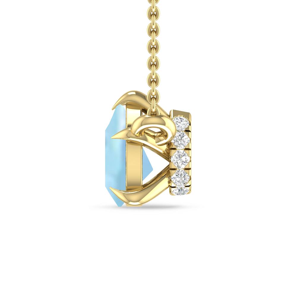 Yellow Gold - Aquamarine