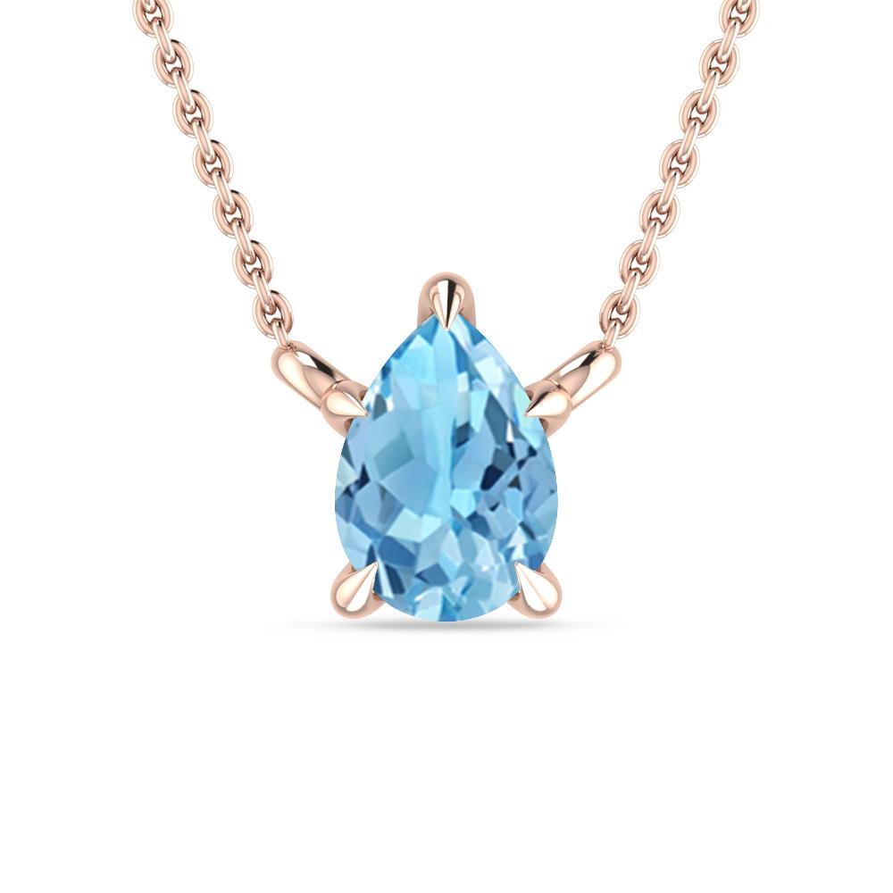 Rose Gold - Blue Topaz