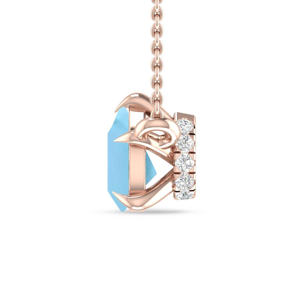 Rose Gold - Blue Topaz