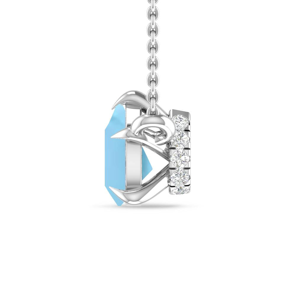 White Gold - Blue Topaz