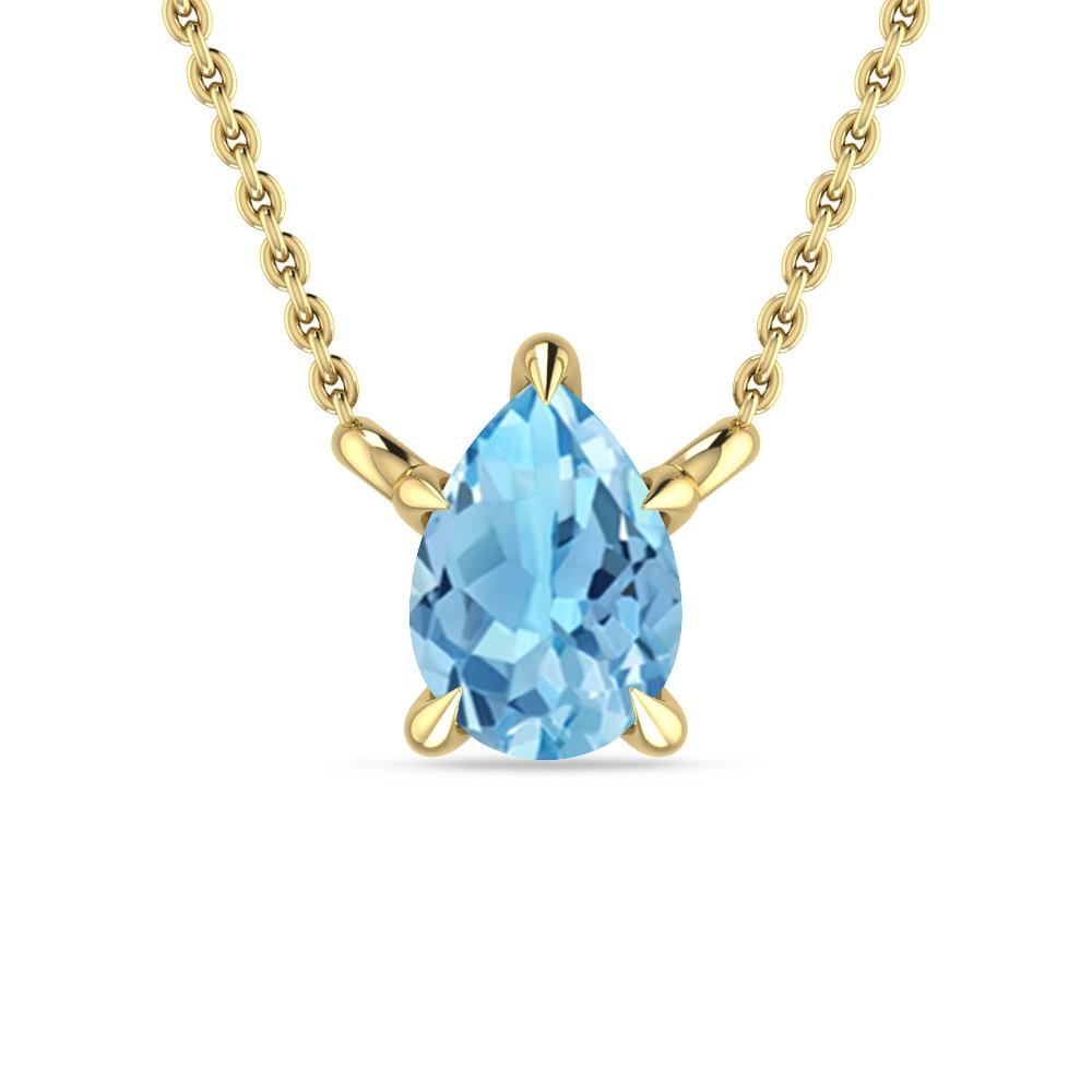 Yellow Gold - Blue Topaz