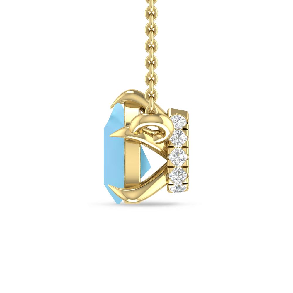 Yellow Gold - Blue Topaz