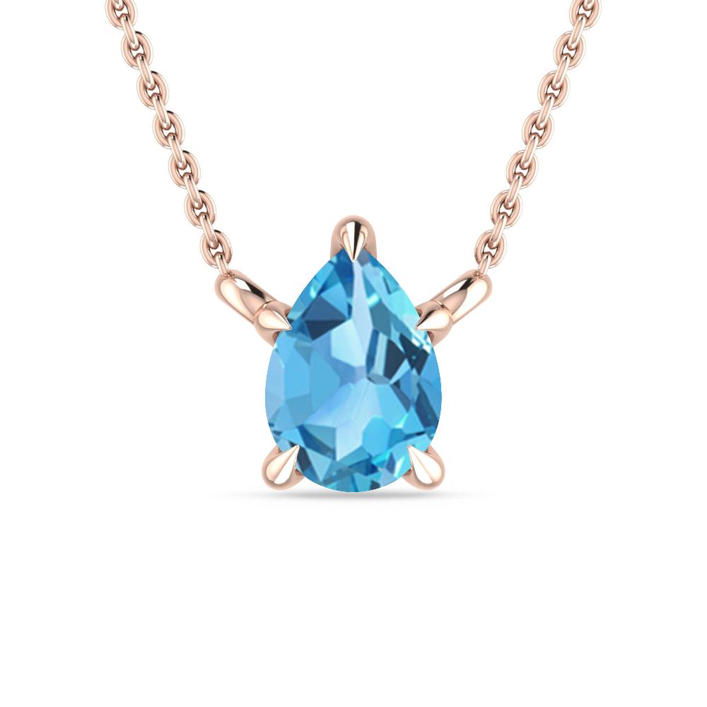 Rose Gold - Blue Topaz