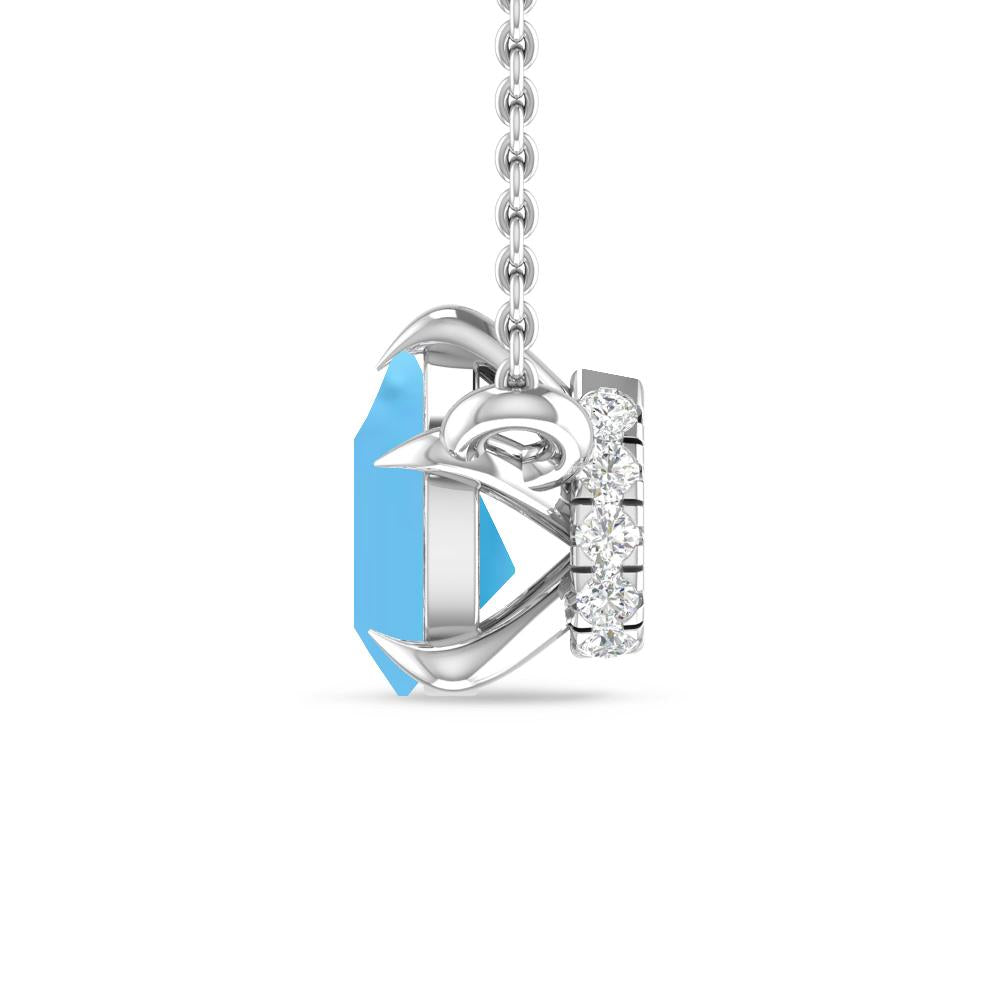 White Gold - Blue Topaz