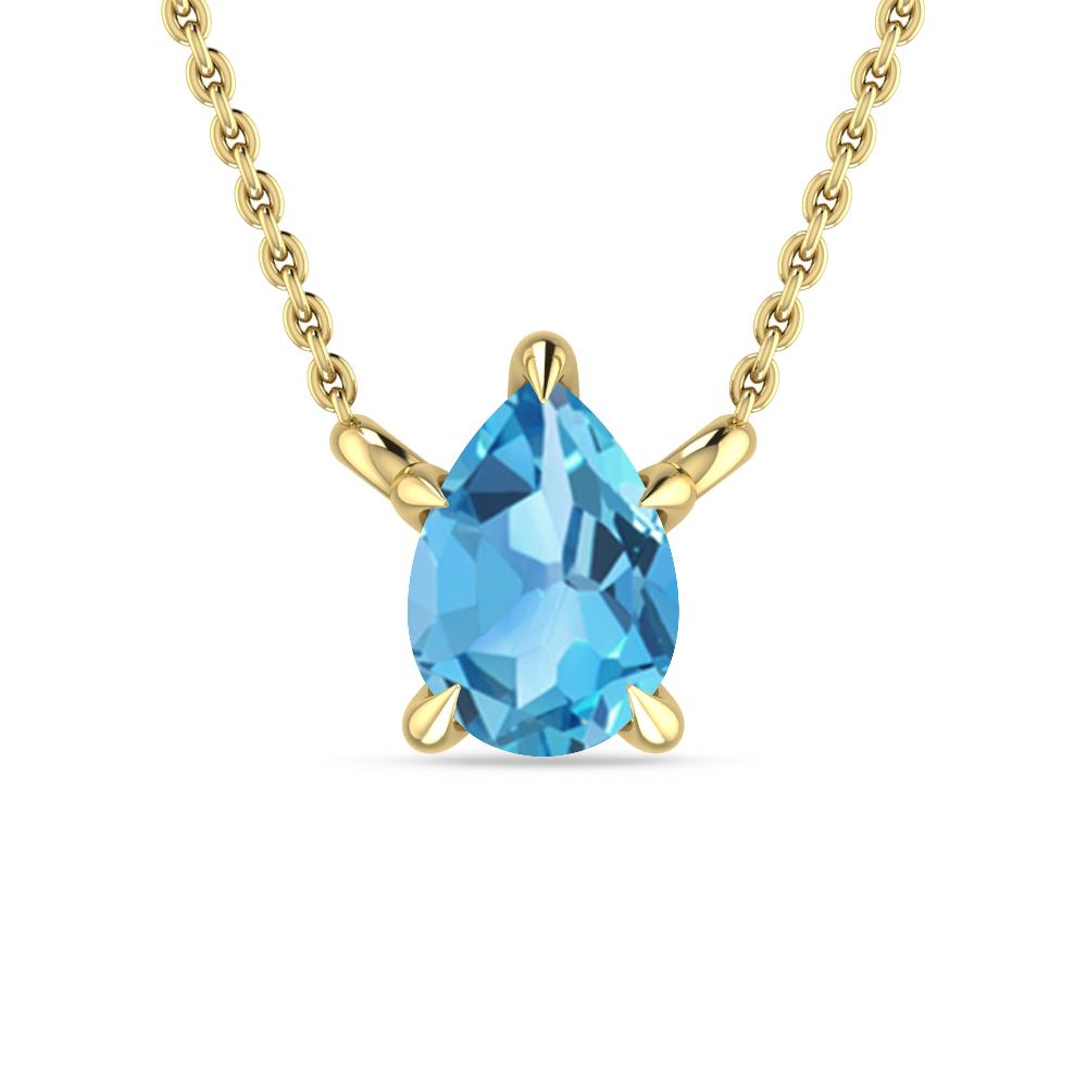 Yellow Gold - Blue Topaz