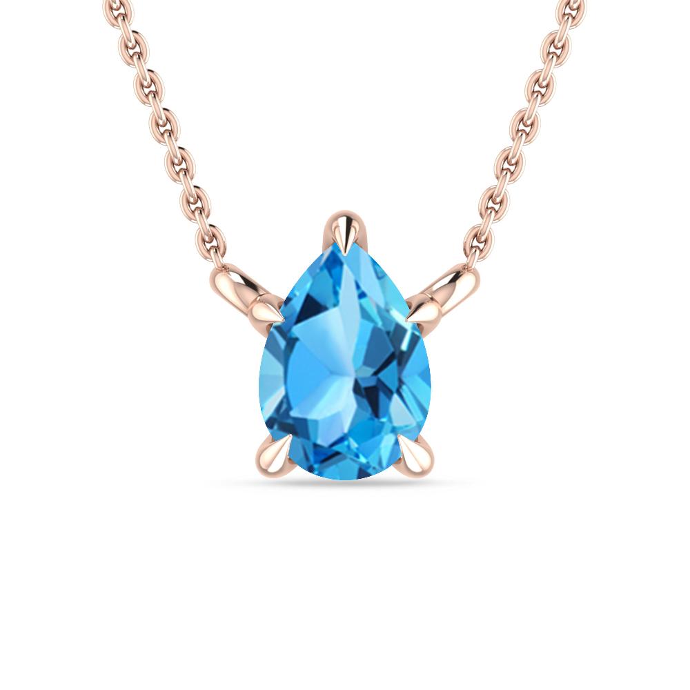 Rose Gold - Blue Topaz