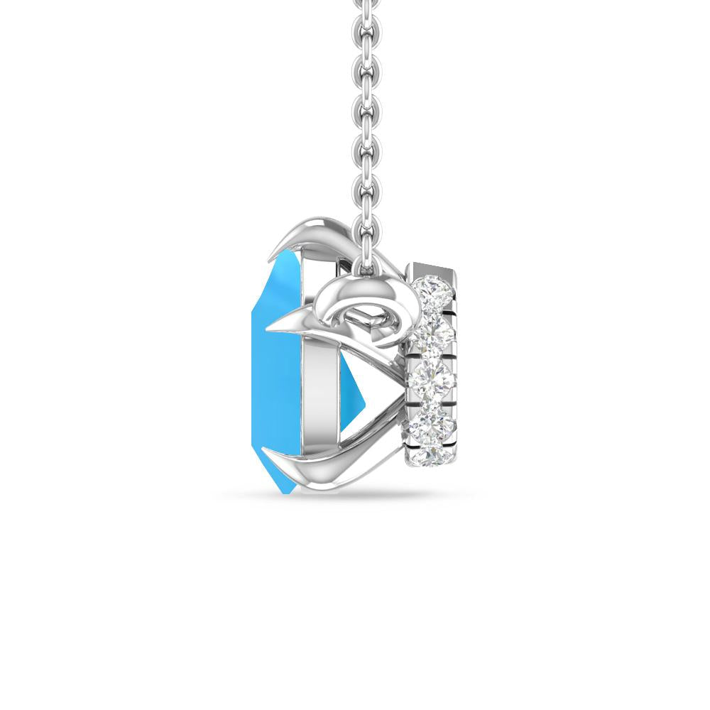 White Gold - Blue Topaz