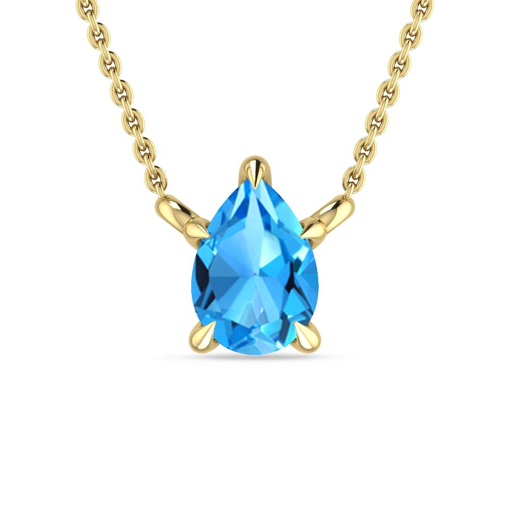 Yellow Gold - Blue Topaz