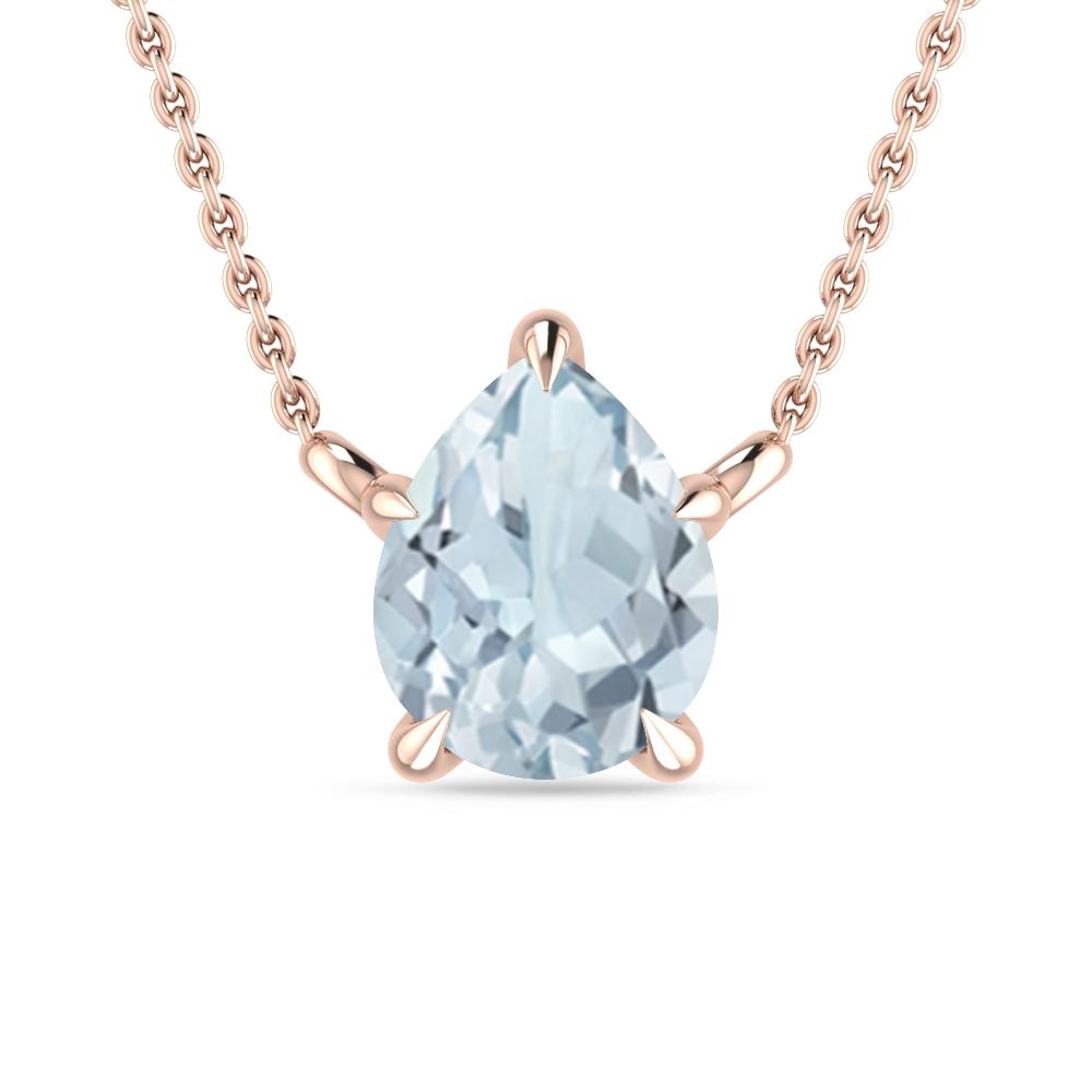 Rose Gold - Aquamarine