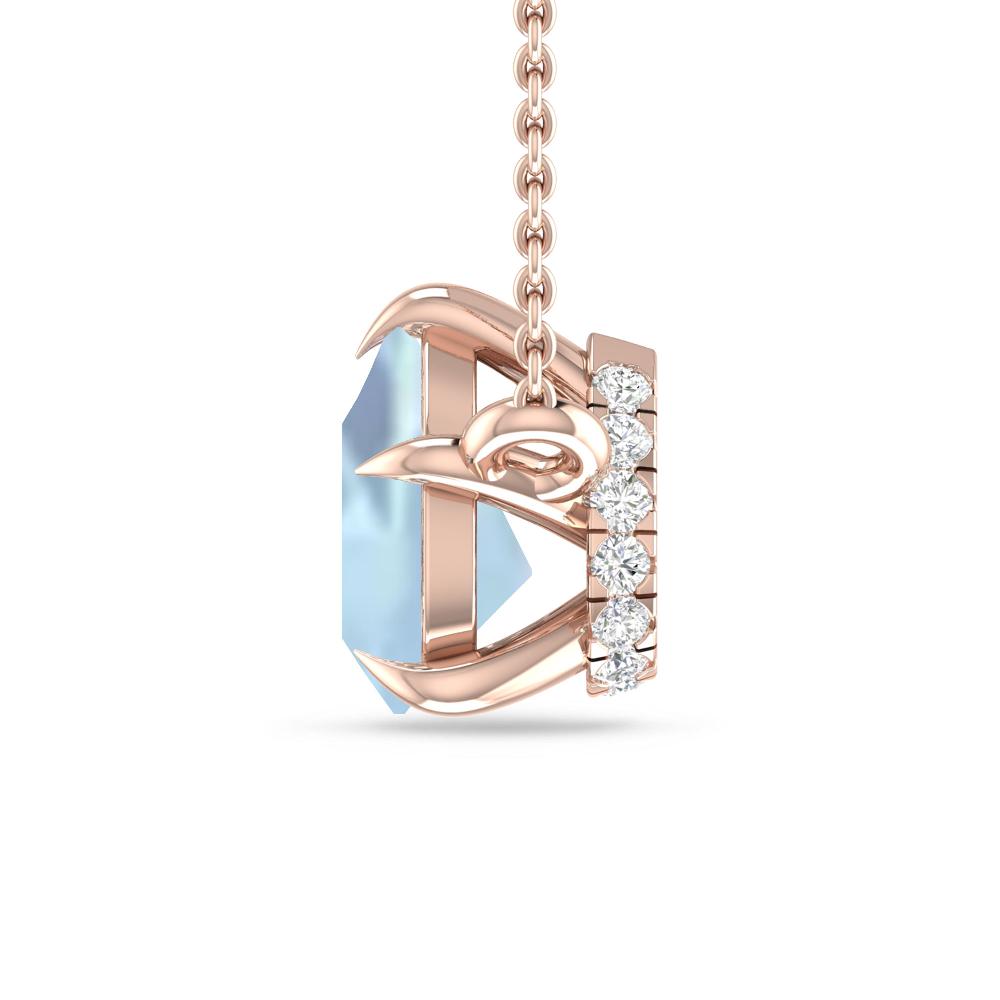 Rose Gold - Aquamarine