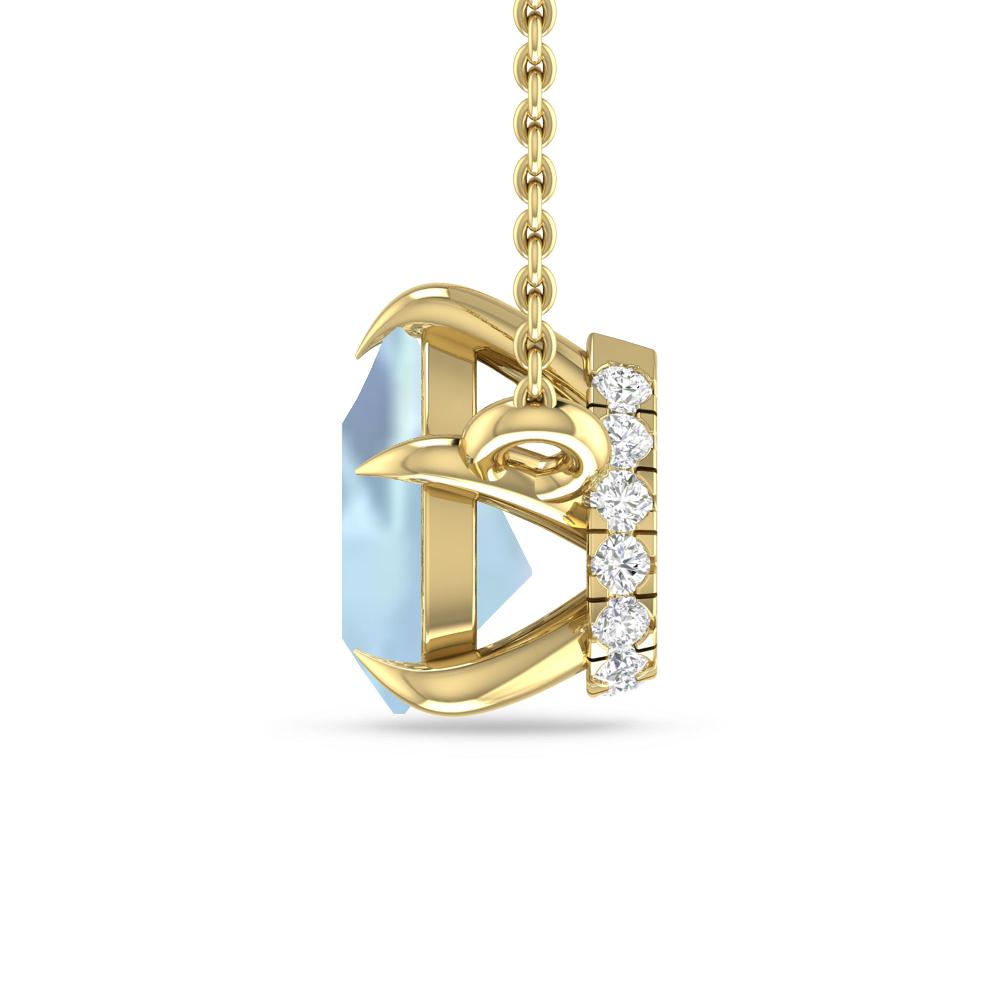 Yellow Gold - Aquamarine