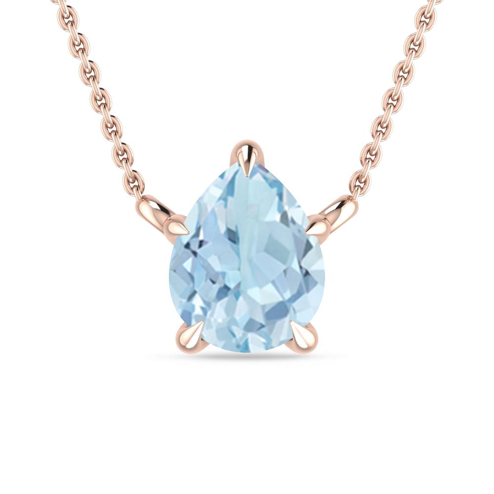 Rose Gold - Aquamarine