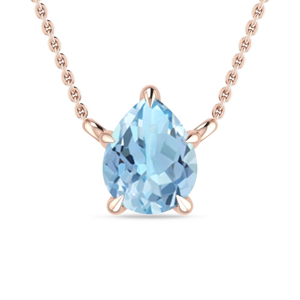 Rose Gold - Aquamarine